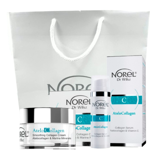 ZESTAW KOSMETYKÓW Z KOLAGENEM NOREL DR.WILSZ ATELOCOLLAGEN KREM DO TWARZY + SERUM